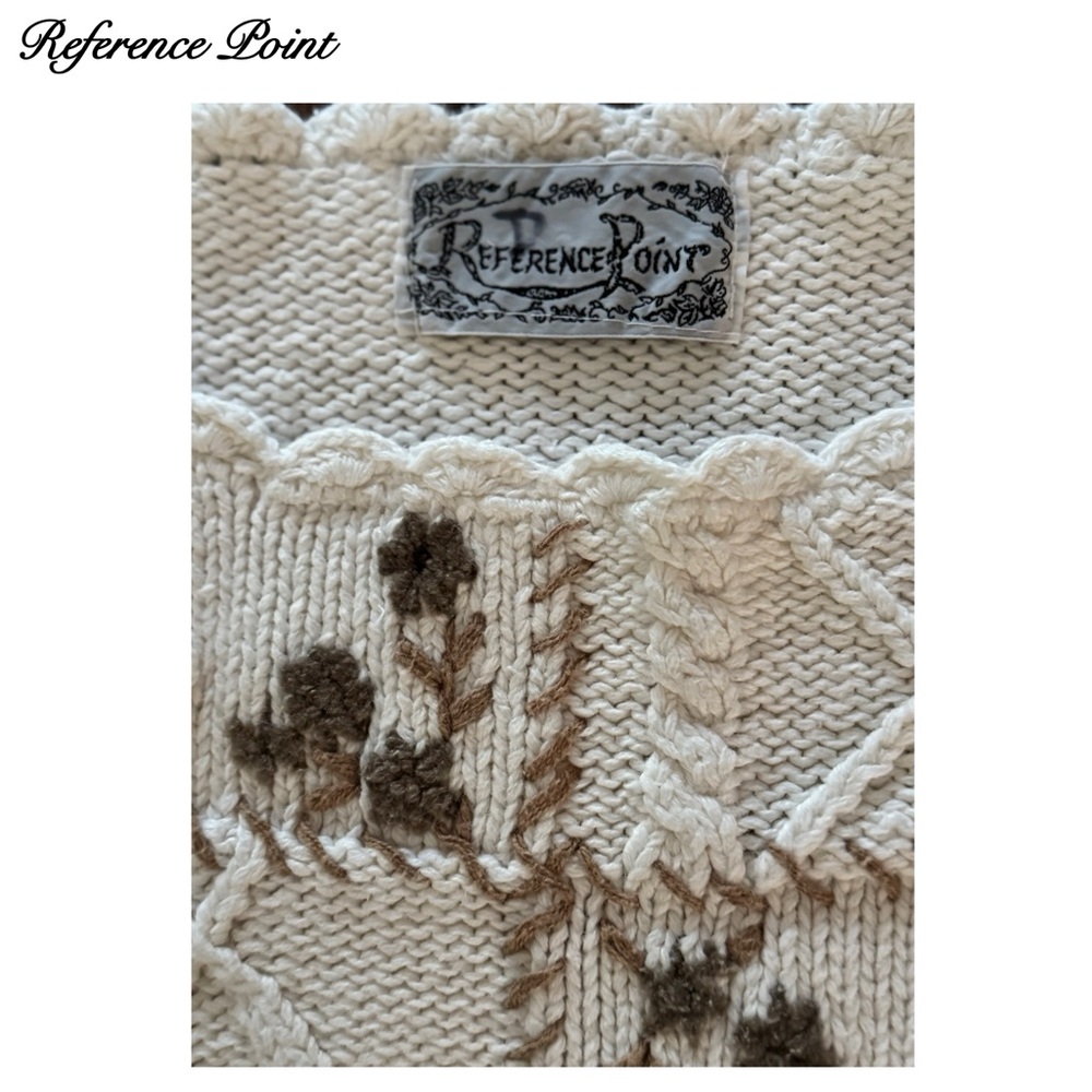 Reference Point - Hand Knitted Block Pattern Pull… - image 6